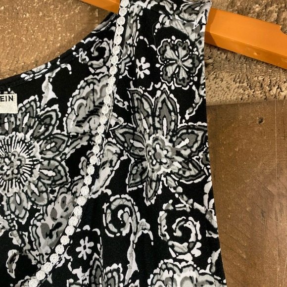 Calvin Klein Stylish Black & White Paisley Print Women's Dress Size XL - Picture 3 of 12